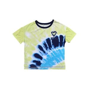 Justice Girls Blue & Lime Green Tie Dye Short Sleeve T-Shirt Tee Shirt L (12/14)